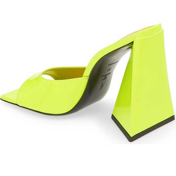 The Attico Devon Slide in Neon Fluo Yellow - Picture 12 of 13